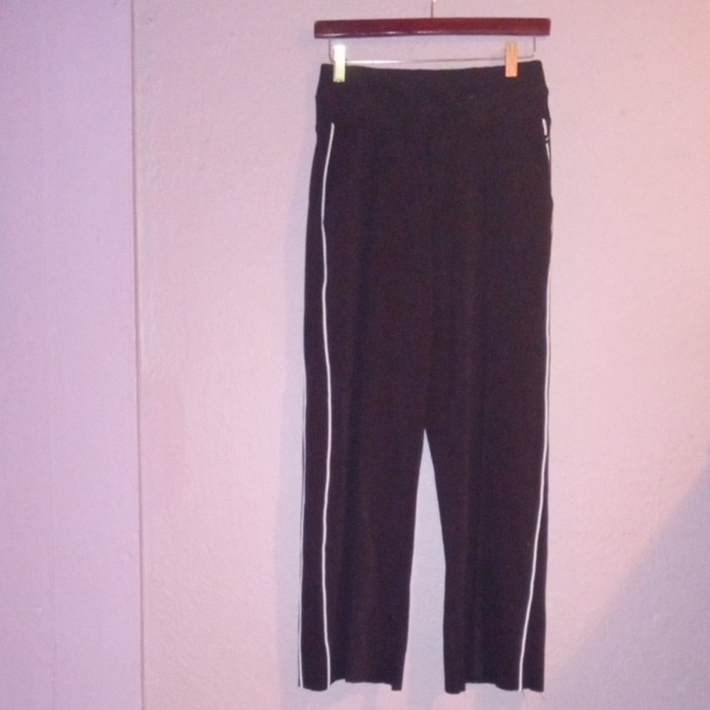Jessica Simpson Black Track Pants with White Stripes